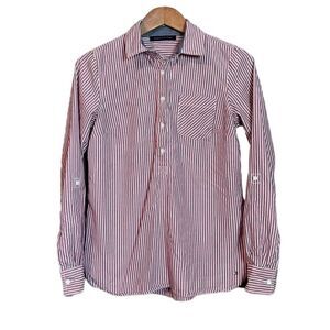 Tommy Hilfiger striped 1/4 button  top